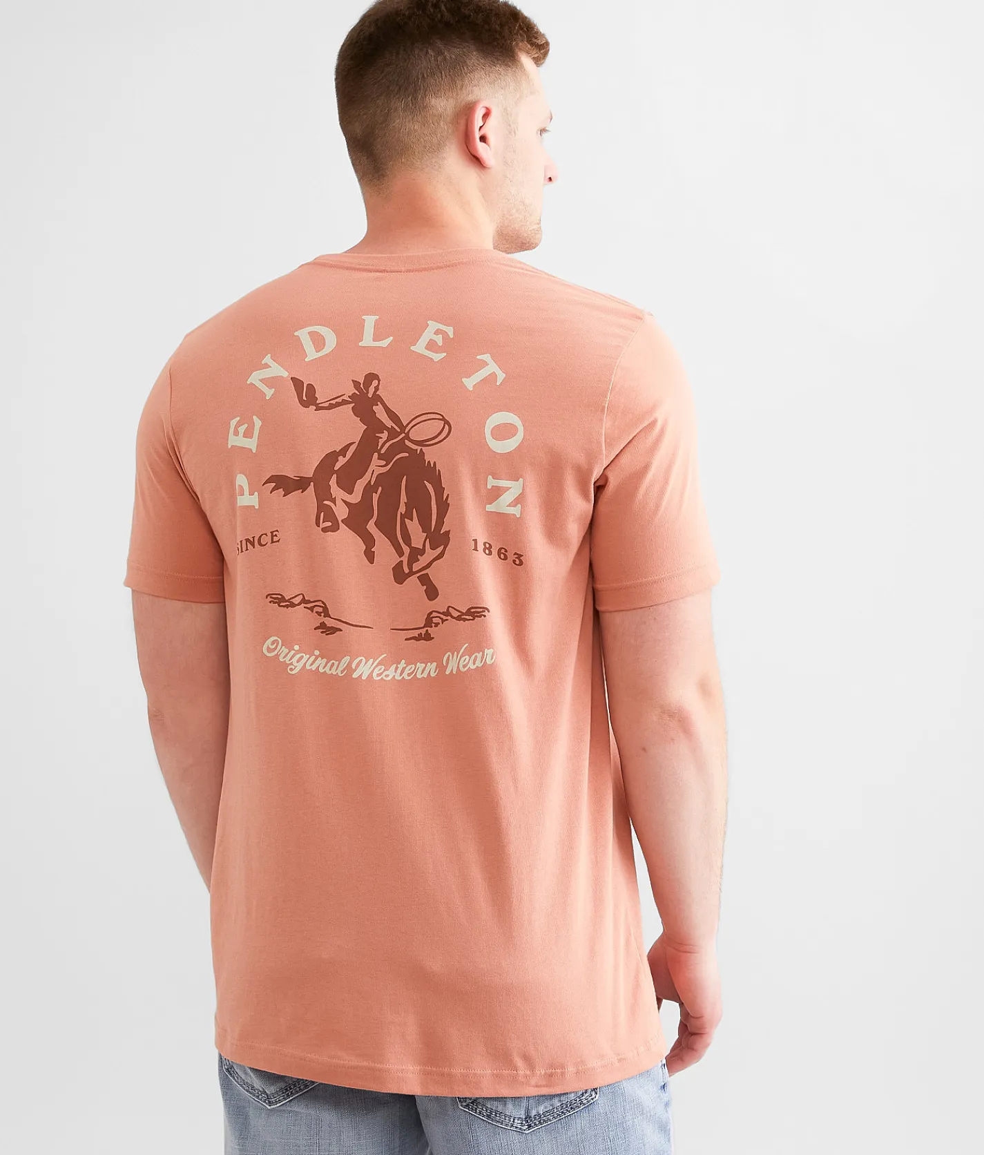 Graphic T-Shirts | Pendleton Bucking Horse T-Shirt Terracotta