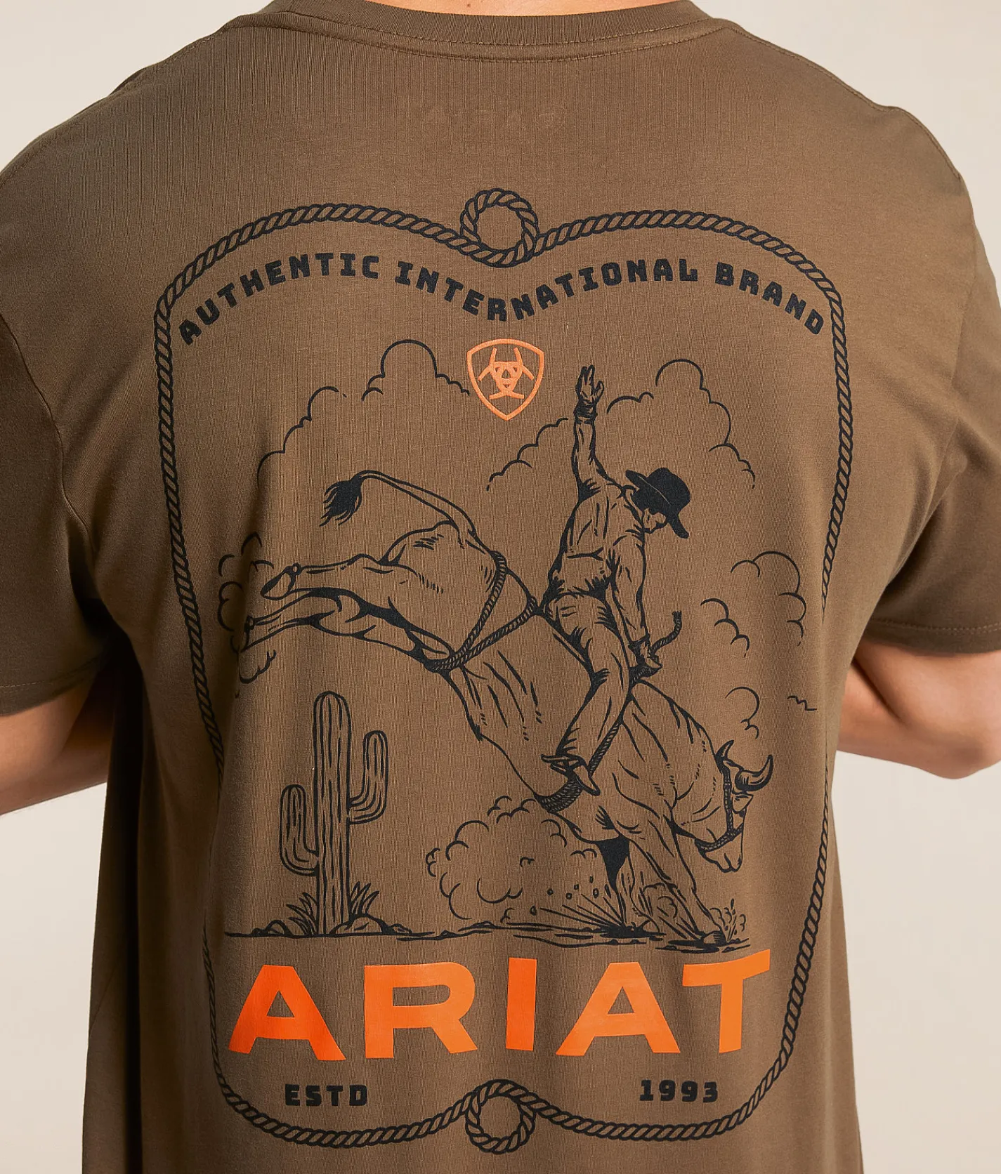 Tops|Graphic T-Shirts | Ariat Buck King T-Shirt Teak