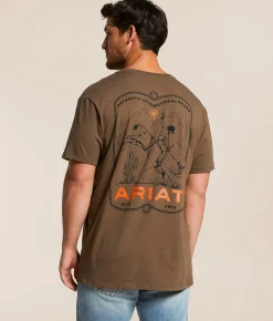 Tops|Graphic T-Shirts | Ariat Buck King T-Shirt Teak