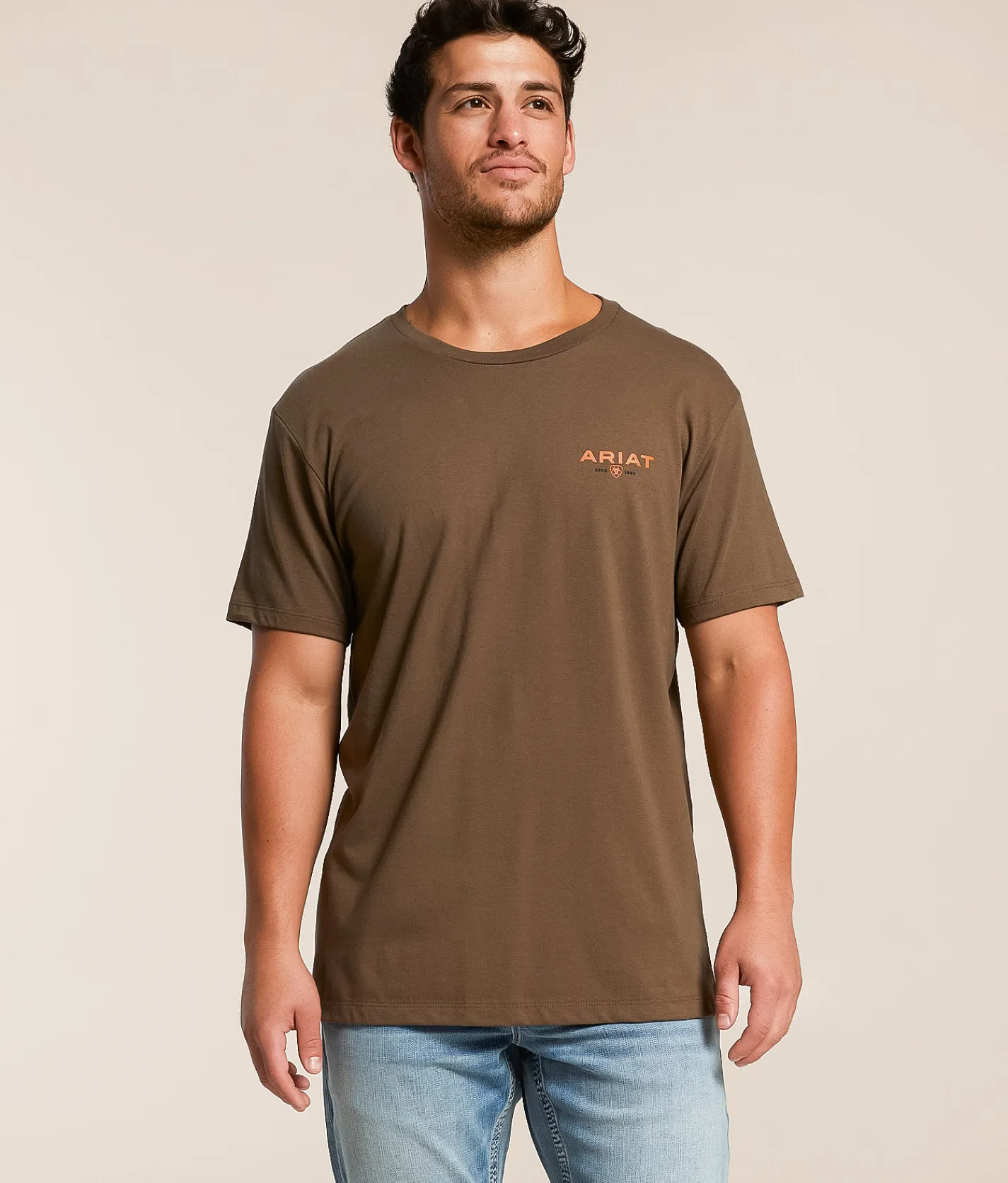 Tops|Graphic T-Shirts | Ariat Buck King T-Shirt Teak