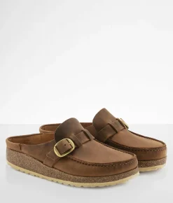 Shoes|Activewear | Birkenstock® Buckley Oiled Leather Mule Cognac