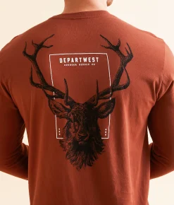 Departwest Buck License T-Shirt Barn Red Online
