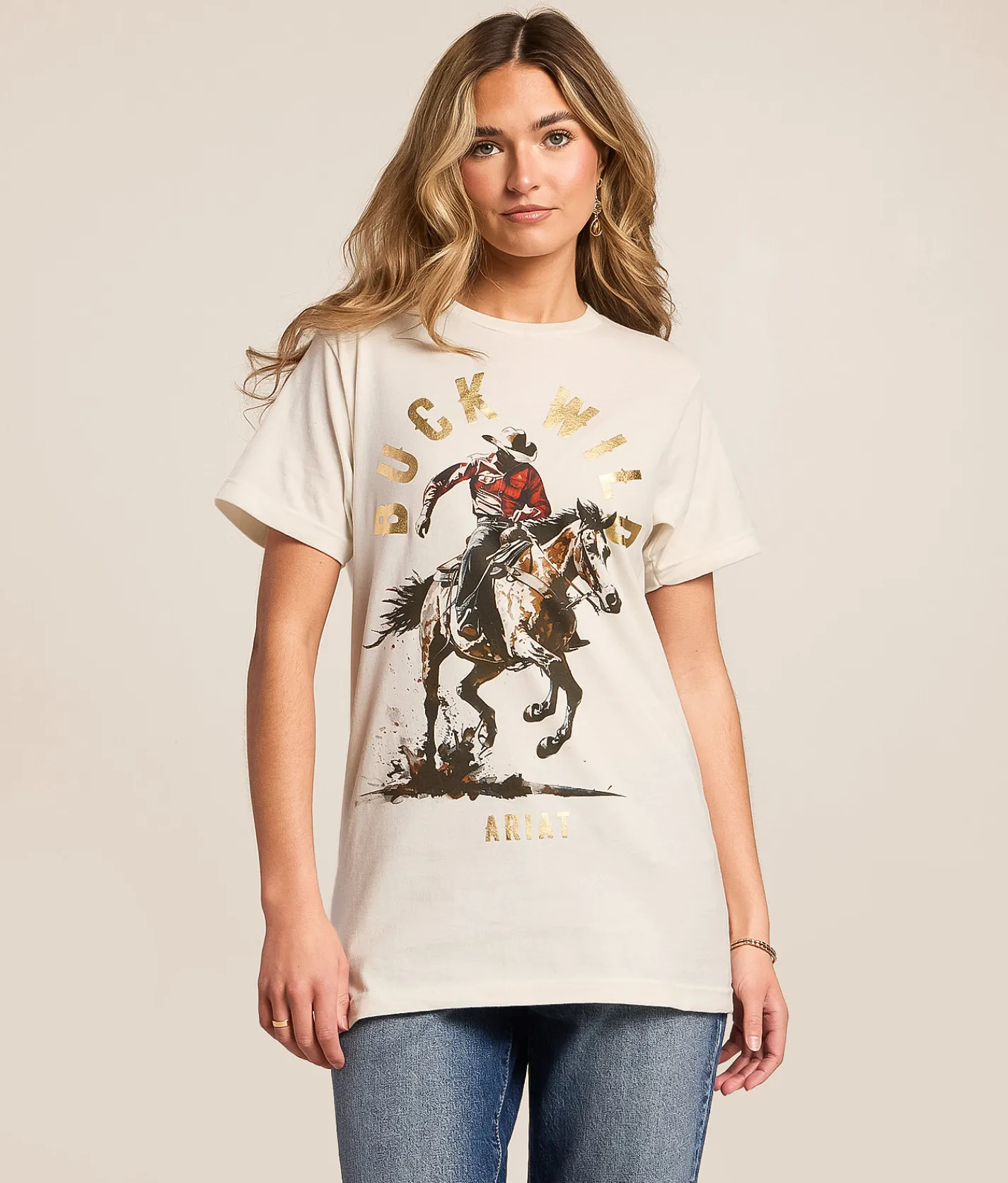 Ariat Buck Wild T-Shirt Natural Hot