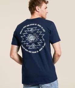Ariat Buck Wild T-Shirt New Navy Clearance