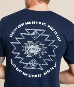Ariat Buck Wild T-Shirt New Navy Clearance