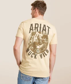 Ariat Buck Wild T-Shirt Wood Ash Discount