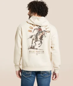 Tops | Ariat Buck Wild Watercolor Hooded Sweatshirt Oatmeal Heather