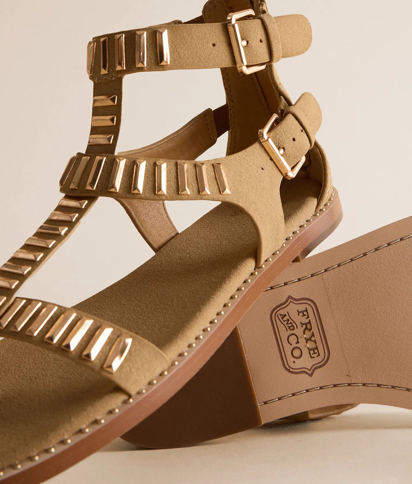 Frye and Co. Bucky T-Strap Sandal Sand Cortez