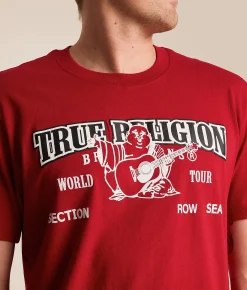 Tops|Graphic T-Shirts | True Religion Buddha Arch T-Shirt Trv Red