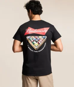 Tops|Graphic T-Shirts | JEDCo Budweiser Bud Break Time T-Shirt Black