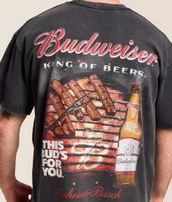 ID Supply Co. Budweiser Grilled T-Shirt Washed Black Online