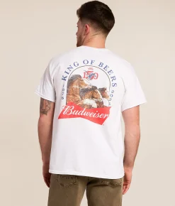 Tops | JEDCo Budweiser King Of Beers T-Shirt White
