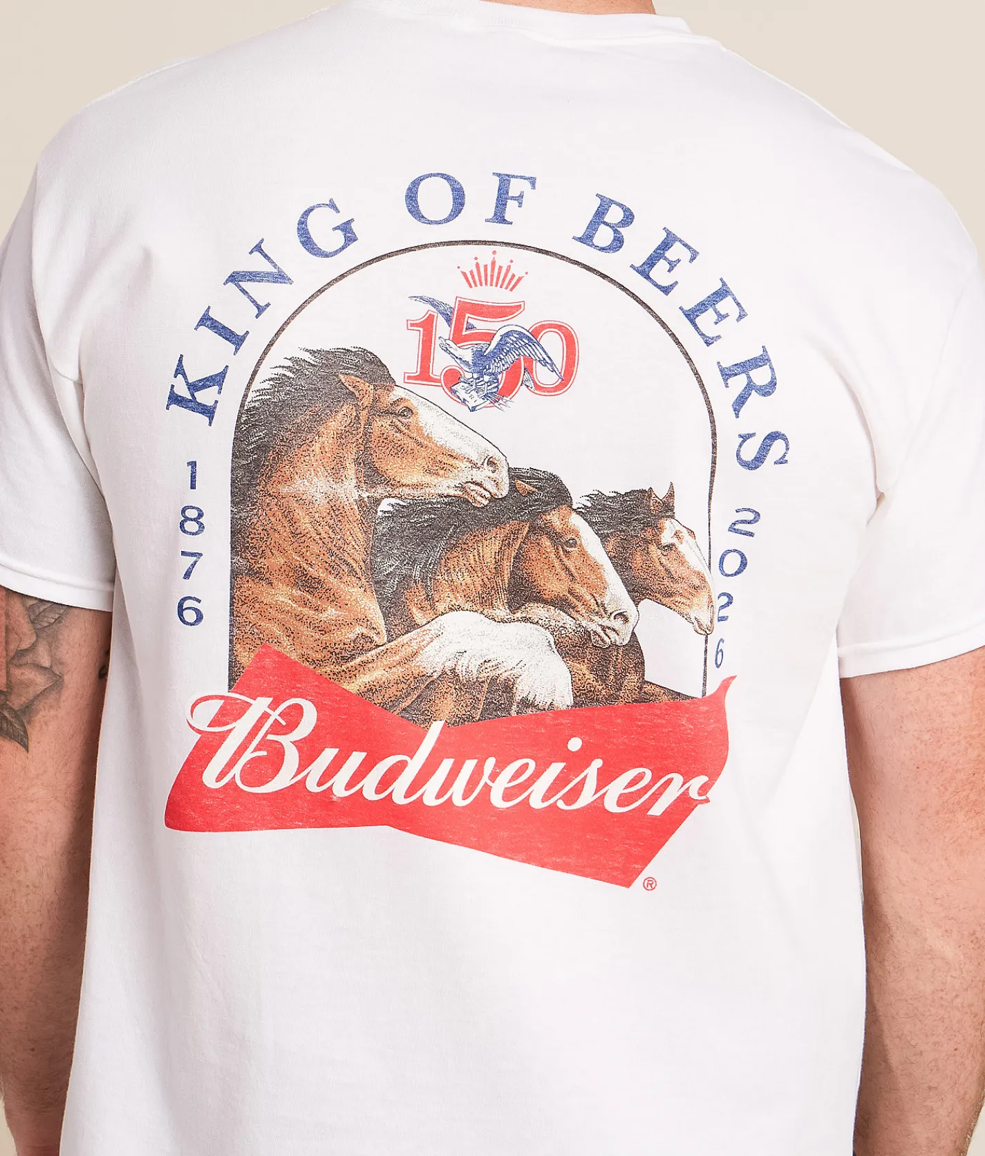 JEDCo Budweiser King Of Beers T-Shirt White Outlet