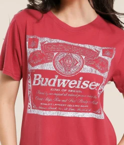 Life Clothing Budweiser King Of Beers T-Shirt Red Discount