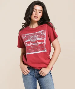 Life Clothing Budweiser King Of Beers T-Shirt Red Discount