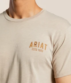 Ariat Buffalo Arrowhead Legacy T-Shirt Brindle Heather Hot