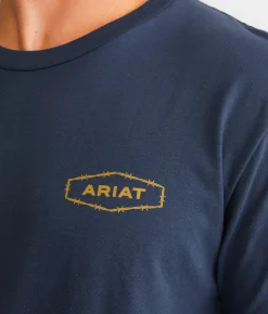 Ariat Buffalo Barb T-Shirt Blue Dusk Sale