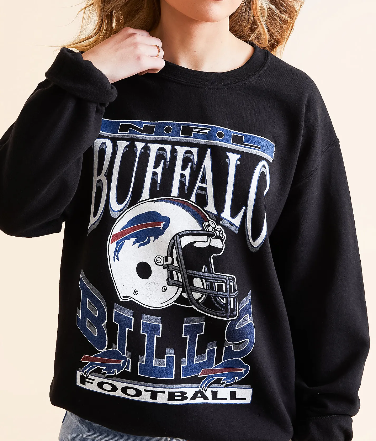 Junkfood Buffalo Helmet Pullover Bills New