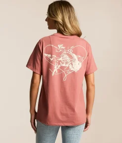 Tops | Hooey Buffalo Heart T-Shirt Mahogany