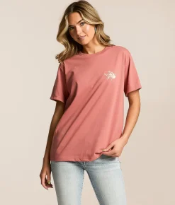 Tops | Hooey Buffalo Heart T-Shirt Mahogany