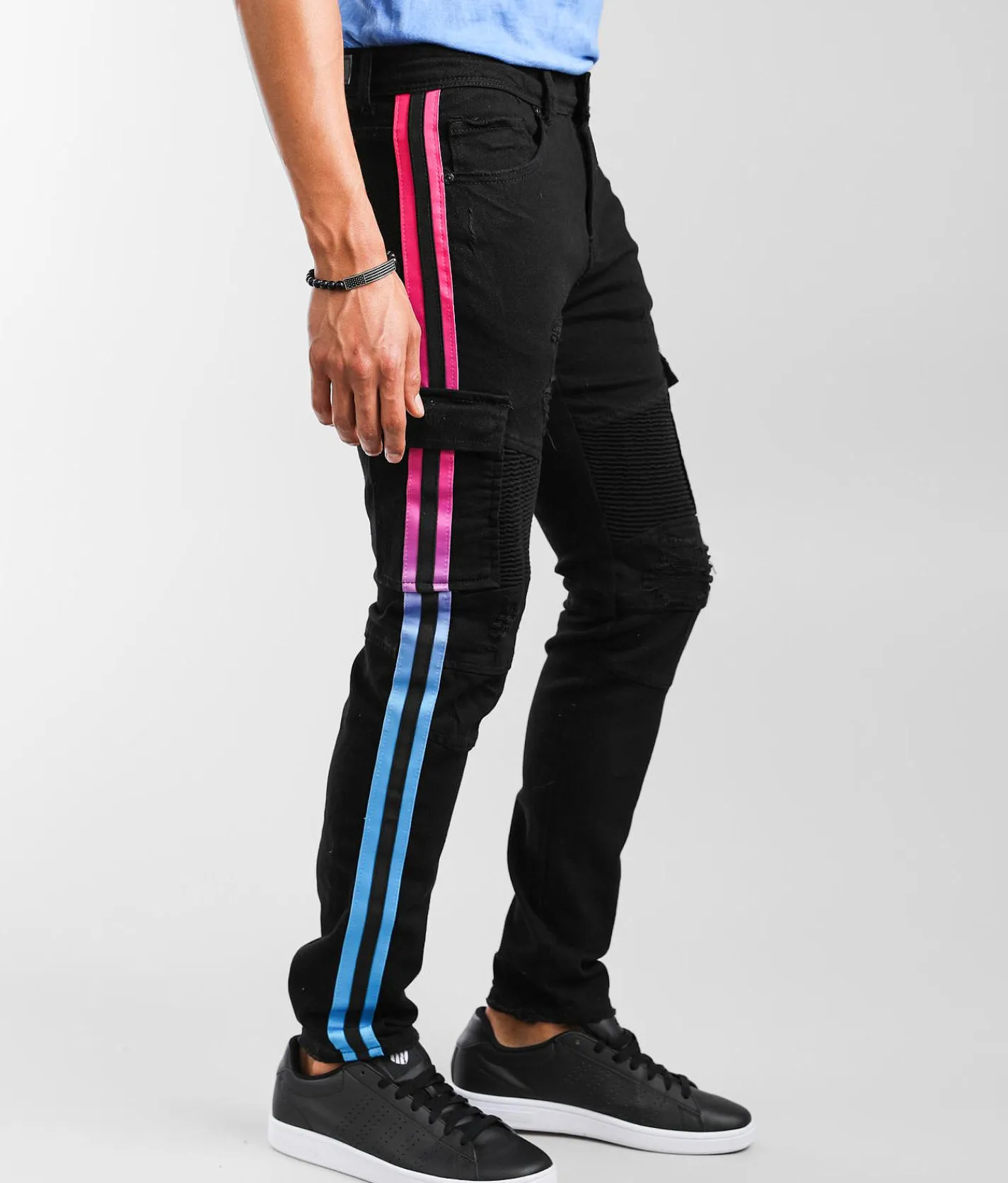 Sale Jeans|Bottoms | PREME Buffalo Moto Cargo Skinny Stretch Jean Buffalo Black