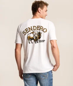 Sendero Provisions Co. Buffalo T-Shirt Vintage White Outlet