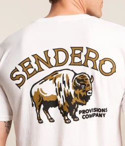 Sendero Provisions Co. Buffalo T-Shirt Vintage White Outlet