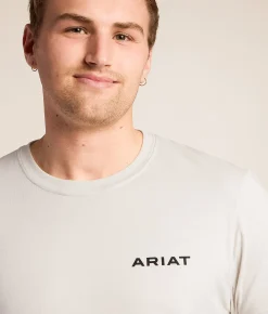 Tops|Graphic T-Shirts | Ariat Buffalo Valley T-Shirt Glacier Gray