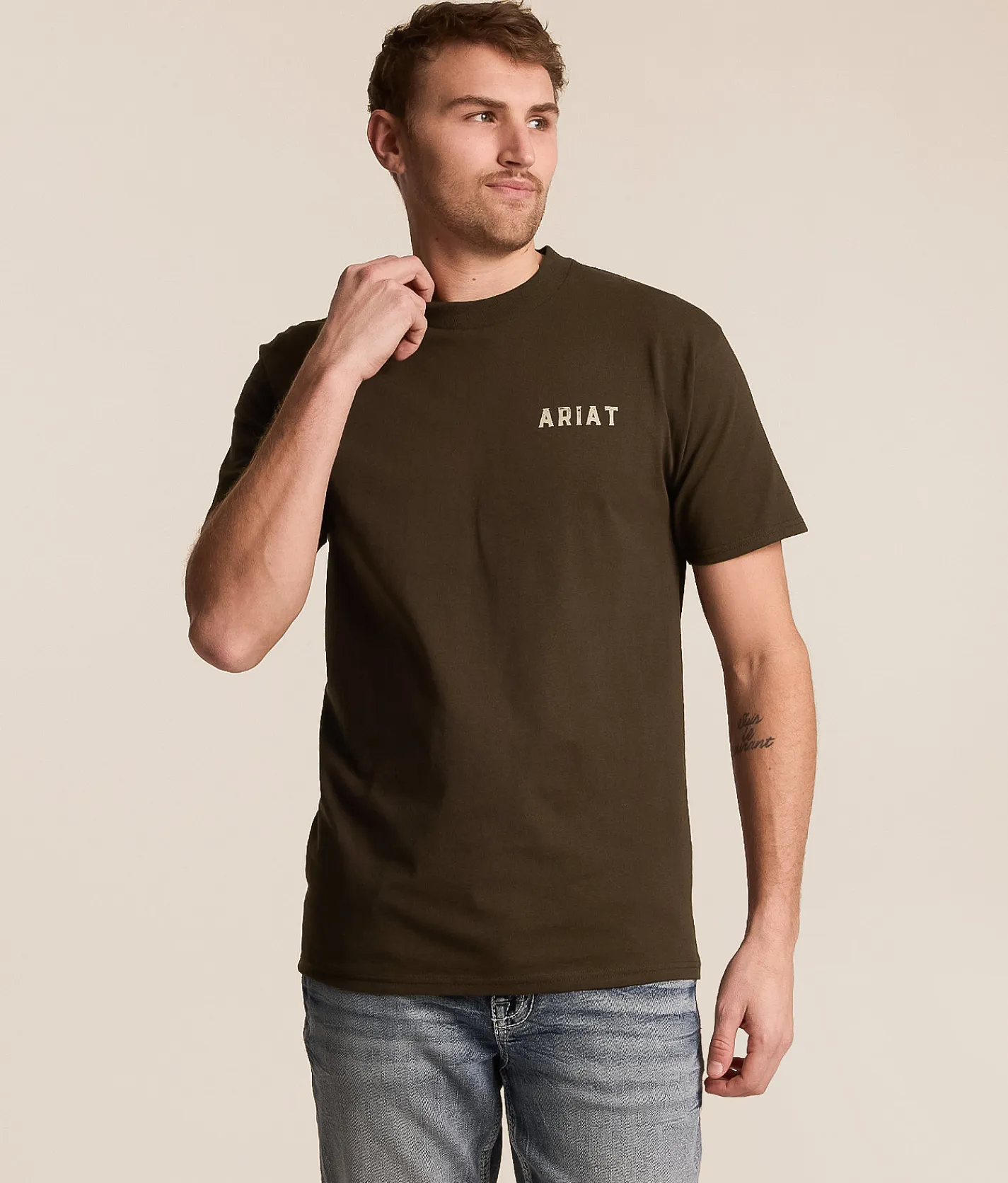 Tops|Graphic T-Shirts | Ariat Buff Battle T-Shirt Java