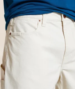 Shorts | Brixton Builders Carpenter Baggy Stretch Short Egret White