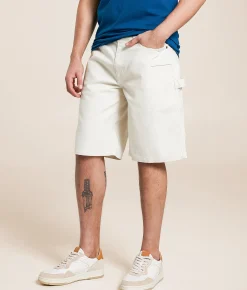Shorts | Brixton Builders Carpenter Baggy Stretch Short Egret White