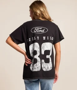 Merch Traffic Built Wild Bronco T-Shirt Black Clearance
