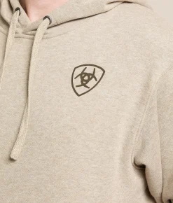 Tops | Ariat Bull Roper Stamp Hooded Sweatshirt Brindle Heather