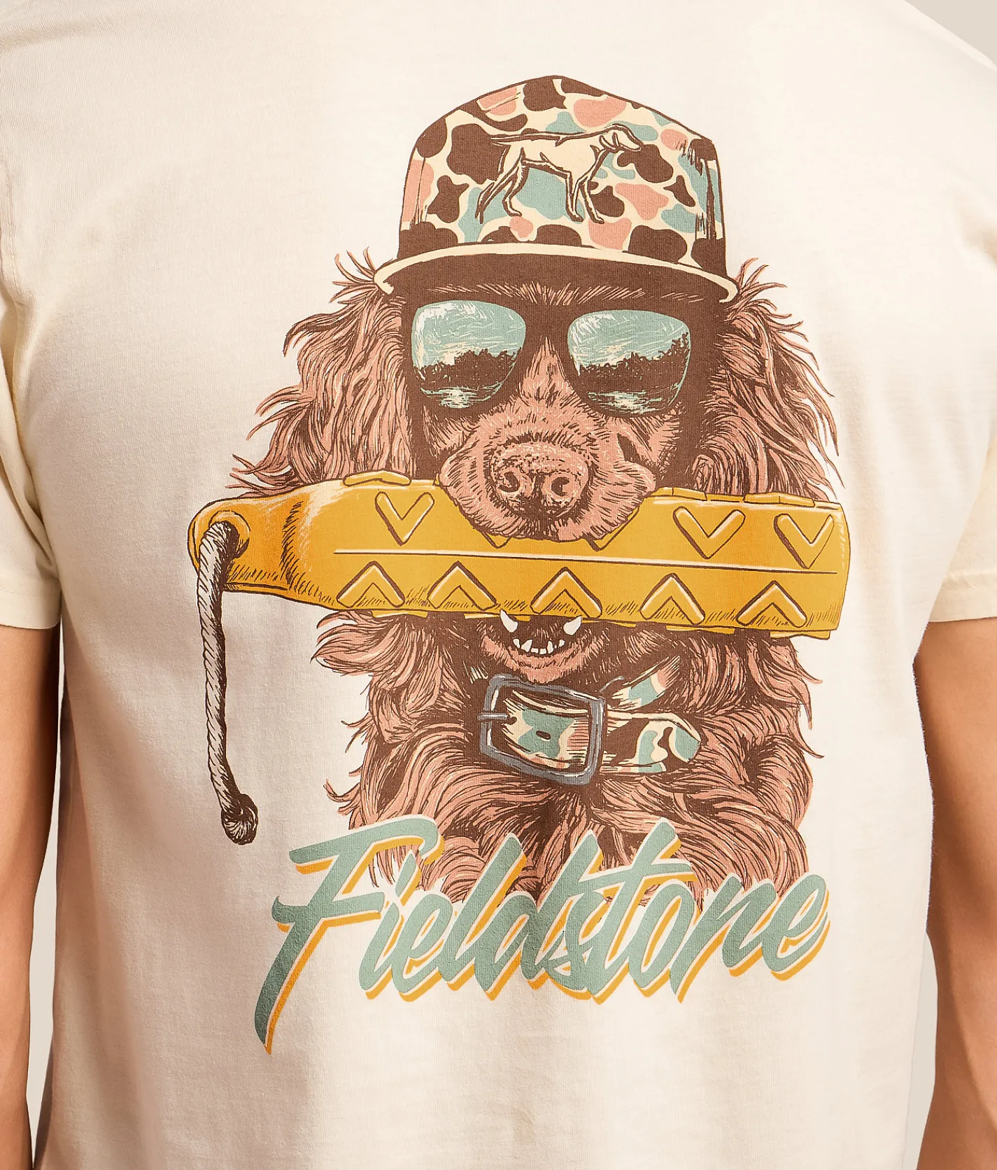 Tops|Graphic T-Shirts | Fieldstone Bumper Boykin T-Shirt Antique White
