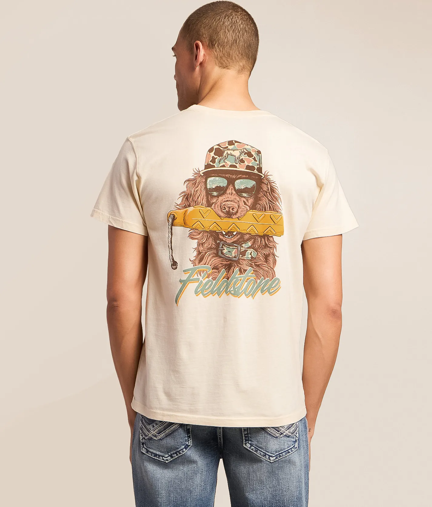 Tops|Graphic T-Shirts | Fieldstone Bumper Boykin T-Shirt Antique White