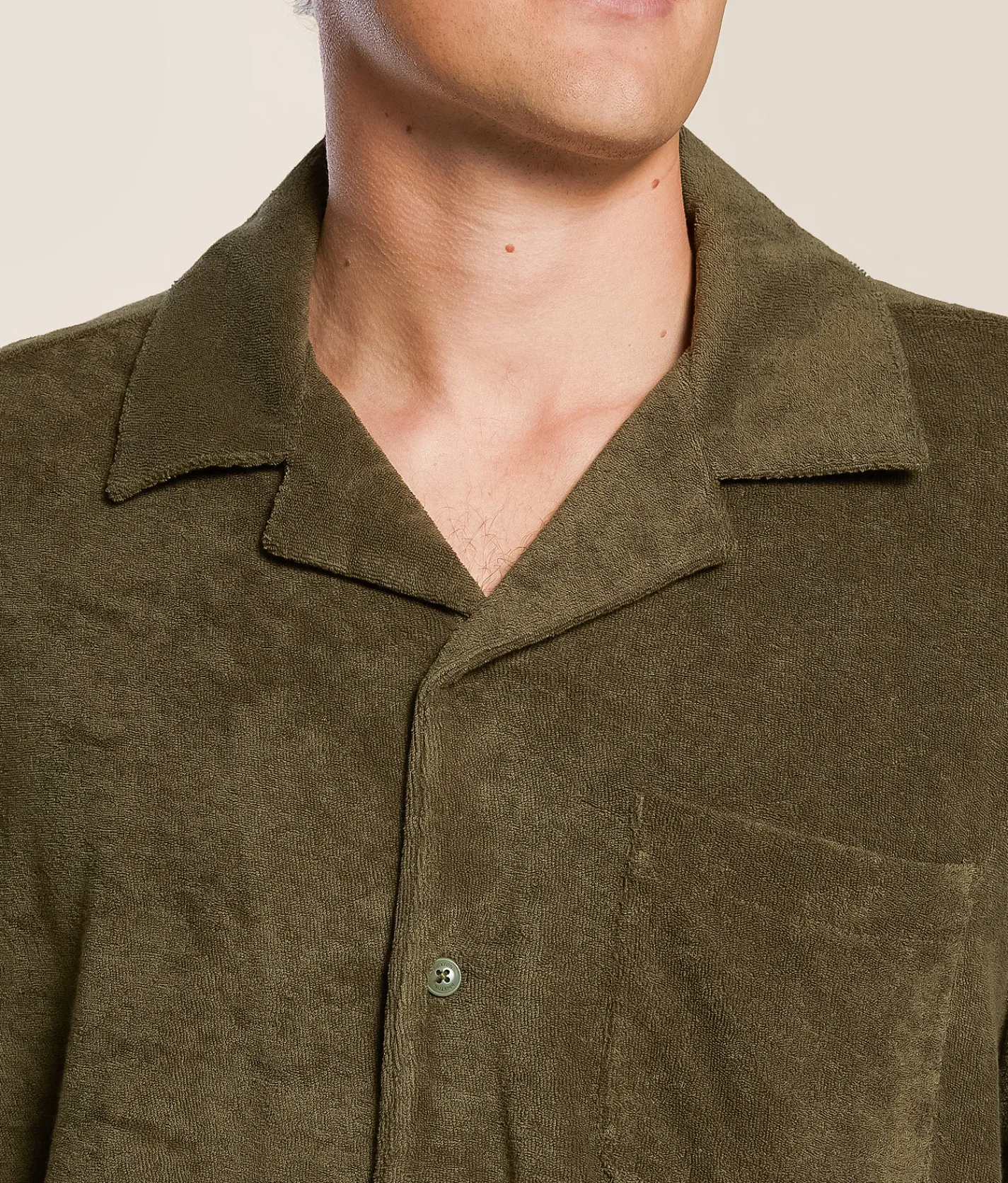 Tops | Brixton Bunker Terry Cloth Shirt Ivy Green