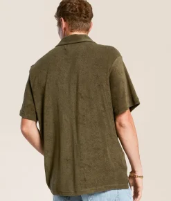 Tops | Brixton Bunker Terry Cloth Shirt Ivy Green