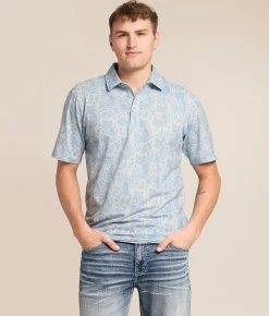 Kimes Ranch Burel Polo Blue Sale