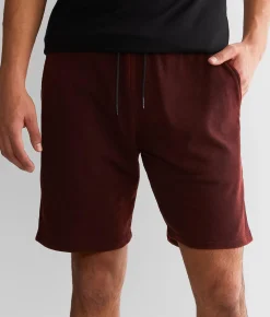 Bottoms|Shorts | Buckle Black Burnout Lounge Short Red Dahlia