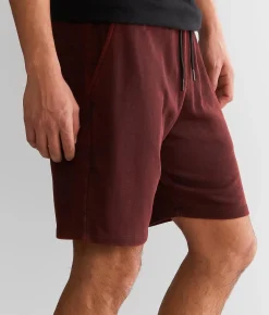 Bottoms|Shorts | Buckle Black Burnout Lounge Short Red Dahlia