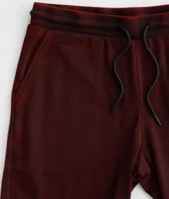 Bottoms|Shorts | Buckle Black Burnout Lounge Short Red Dahlia