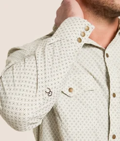 Tops | Gentry County Burst Standard Shirt Cream Tan