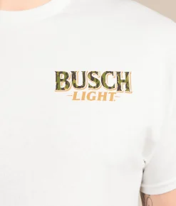 Tops | JEDCo Busch Light Branded Camo T-Shirt White