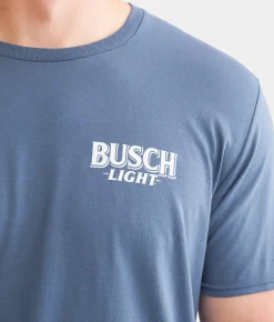 Graphic T-Shirts | JEDCo Busch Light Bucket T-Shirt Indigo Blue