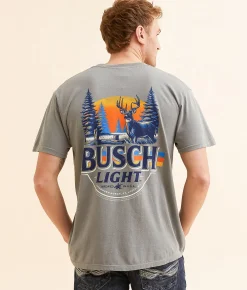 JEDCo Busch Light Buck T-Shirt Grey