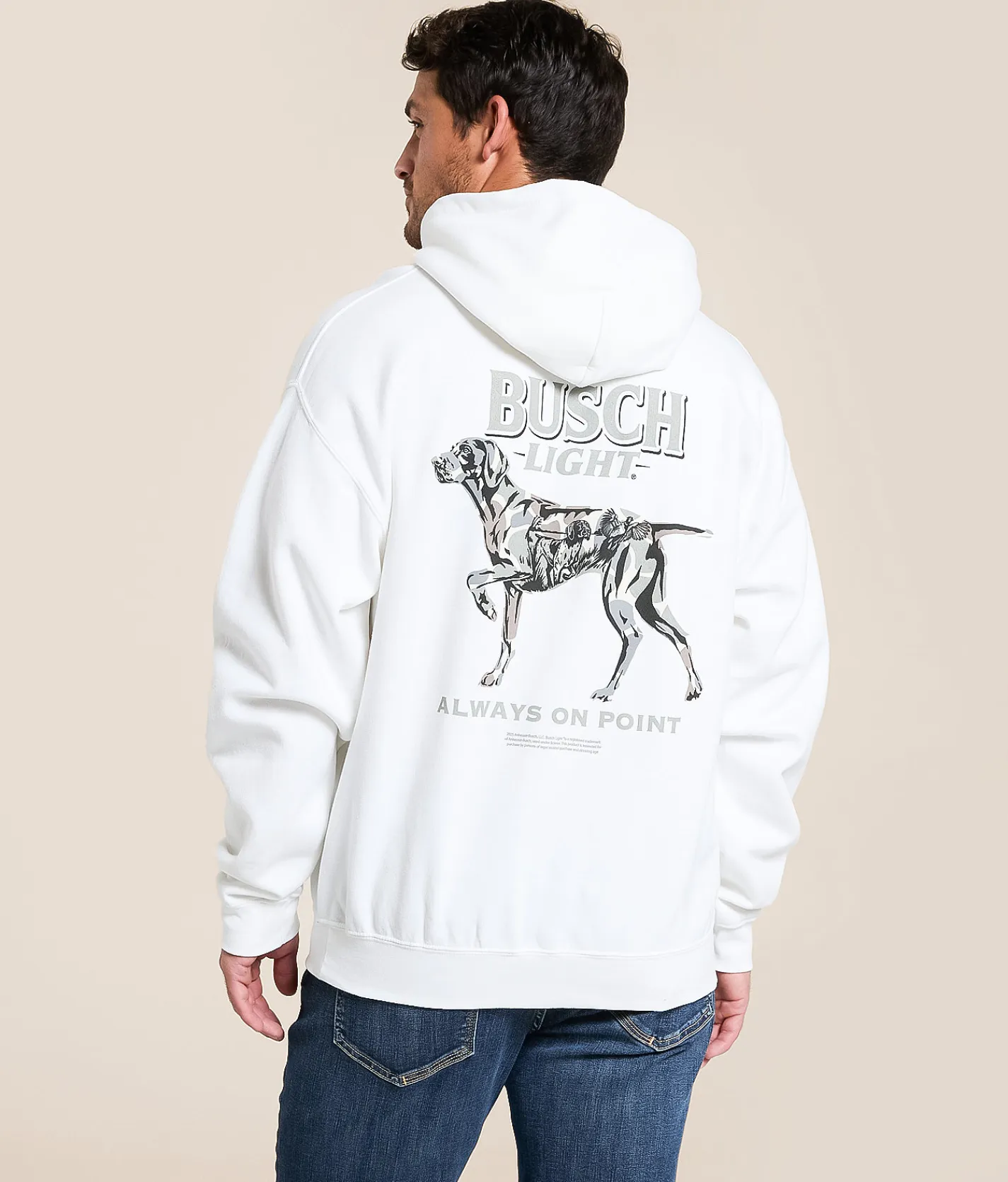 JEDCo Busch Light Camo Dog Hooded Sweatshirt White Best