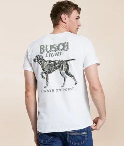 JEDCo Busch Light Camo Dog T-Shirt White Best
