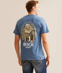 Graphic T-Shirts | JEDCo Busch Light Camo Lab T-Shirt Indigo