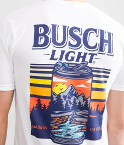 JEDCo Busch Light Can T-Shirt White Hot