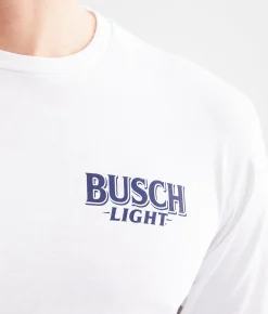 JEDCo Busch Light Can T-Shirt White Hot